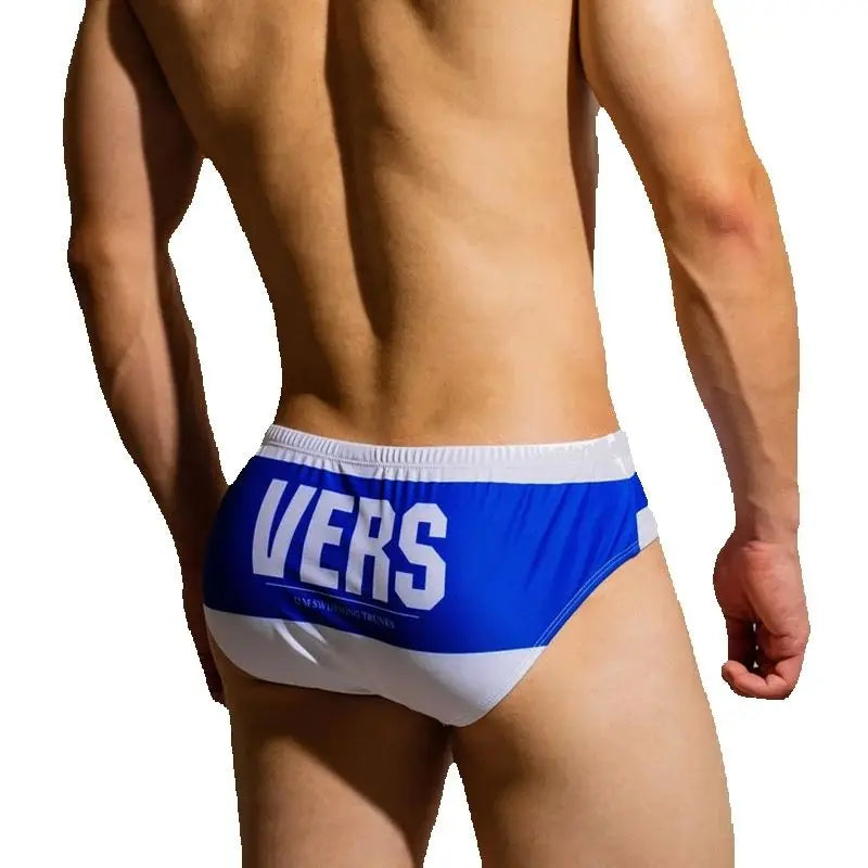 Letter Print Swimbrief – 3 Colours | M–2XL | Polyester & Elastane