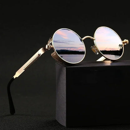 Round Metal Sunglasses – 10 Colours | One Size | Polarized Mirror & UV400