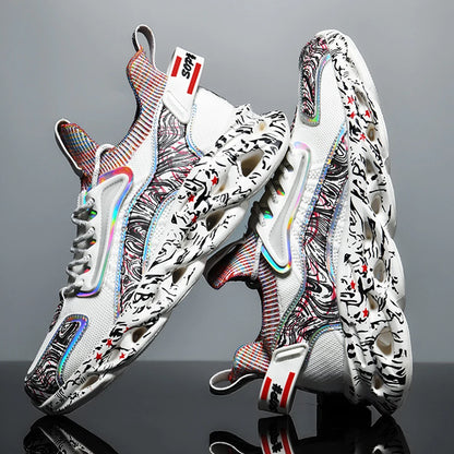 Classic Low-Top Sneakers | White Rainbow | EU 39–48