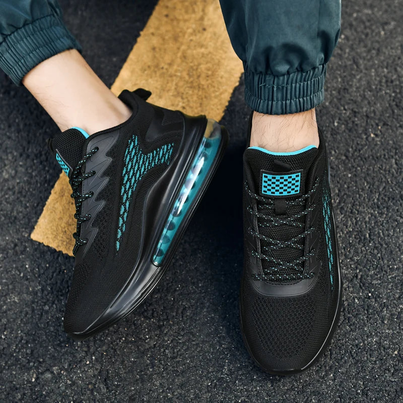 Classic Low-Top Sneakers | Black & Blue | EU 39–48