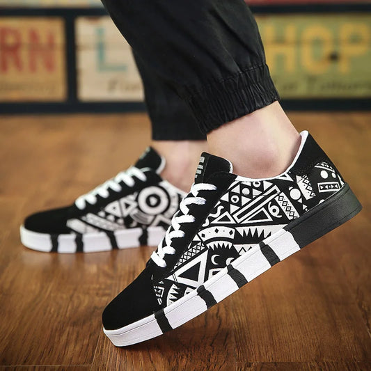 Waterproof Casual Sneakers | Black & White | EU 39–44