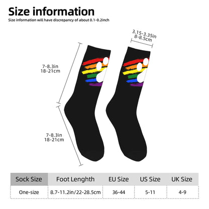Puppy Paw Print Crew Socks – Black & White | One Size | Polyester
