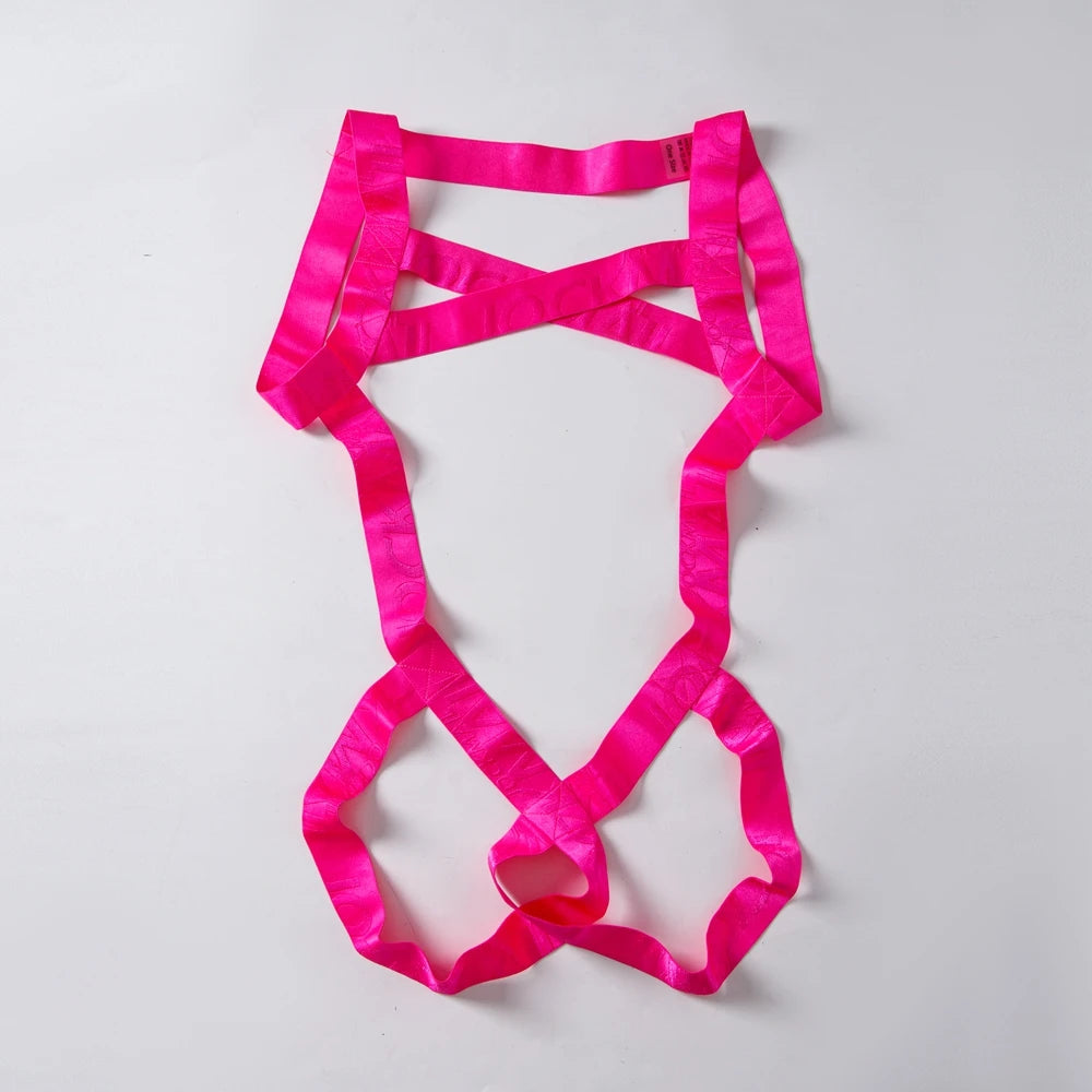 JOCKMAIL Hollow-Out Ring Strap Harness Bodysuit