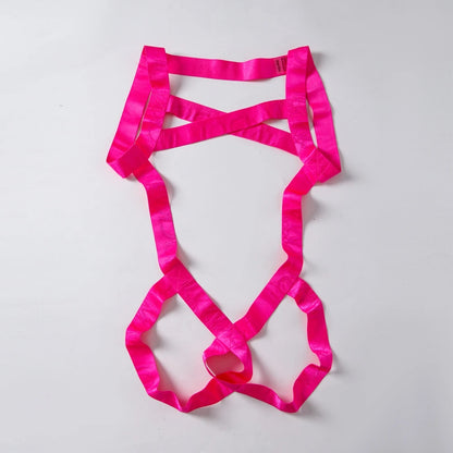 JOCKMAIL Hollow-Out Ring Strap Harness Bodysuit