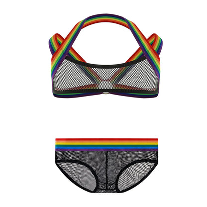 Clever-Men Harness & Fishnet Briefs Set | 4 Colours | M–4XL