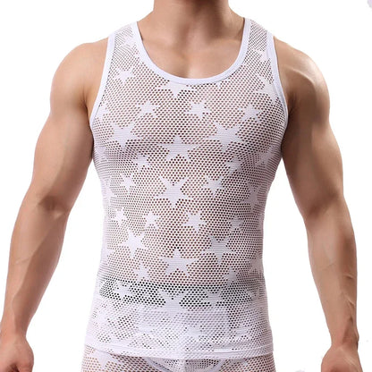 Mesh Muscle Tank Top