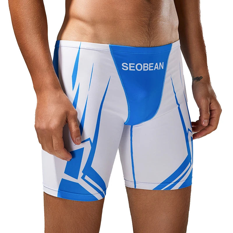 Quick-Dry Swim Brief – White & Black | M–2XL | Polyester & Elastane