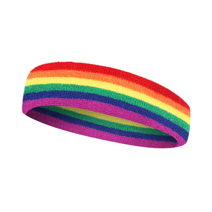 Rainbow Pride Headband/Wristbands – Solo or Set | Cotton & Polyester | Unisex