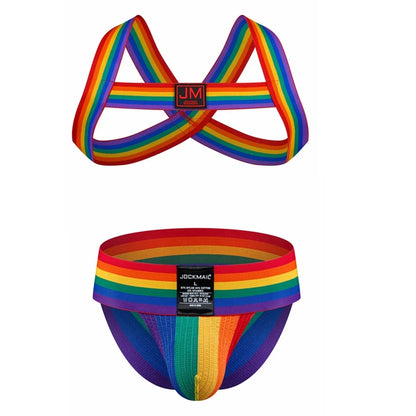 Jockmail Rainbow Harness & Jockstrap Set | 4 Colours | M–XXL