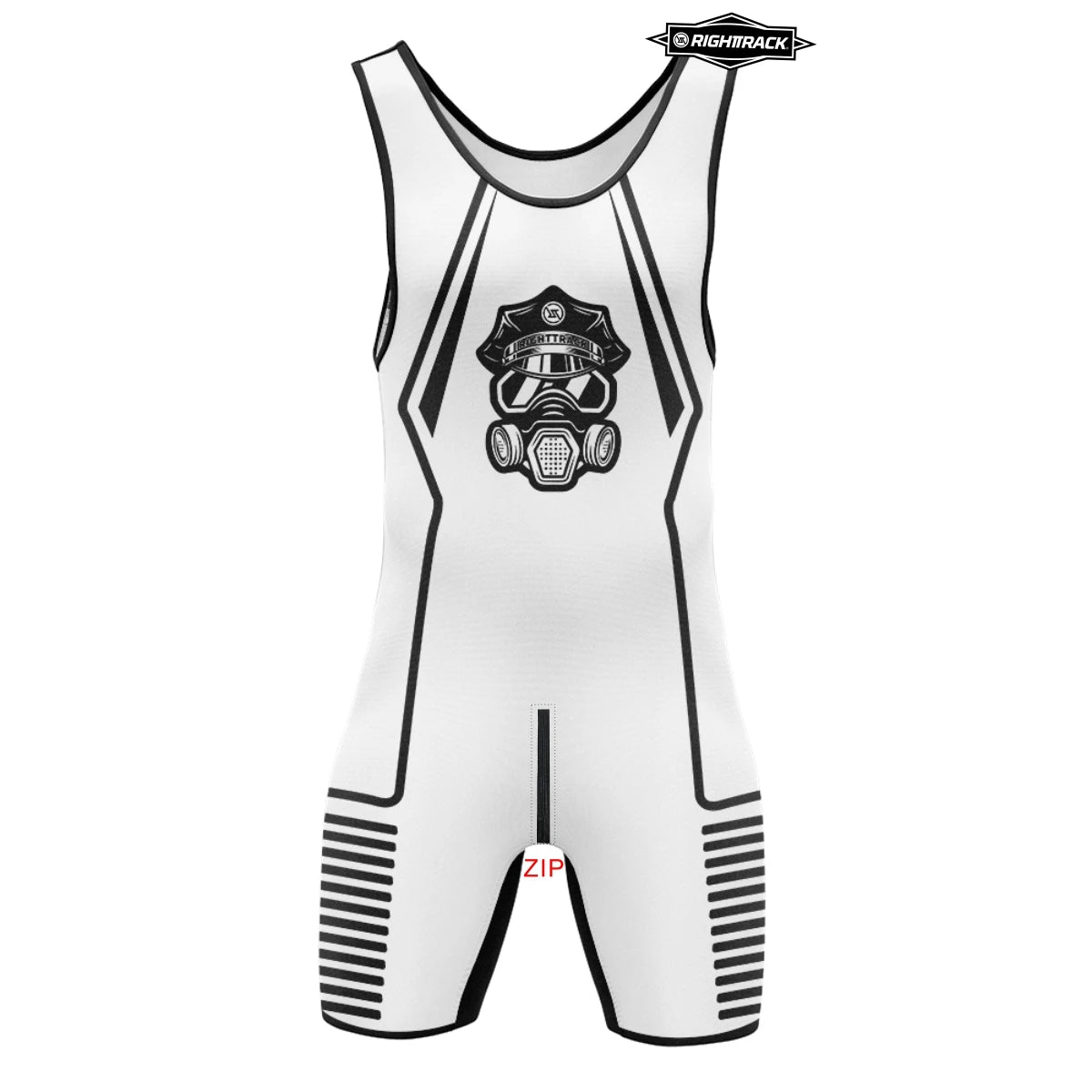 Zipper Bodysuit Singlet – 12 Colours | S–5XL | Polyester