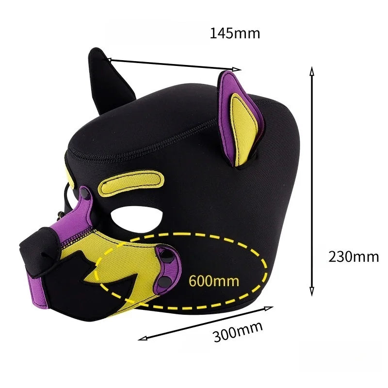 Puppy Hood Mask | Full Head | 3 Colours | Cosplay & Fetish