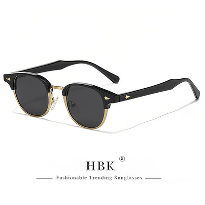 Semi-Frameless Round Sunglasses – 5 Colours | One Size | Metal & Plastic