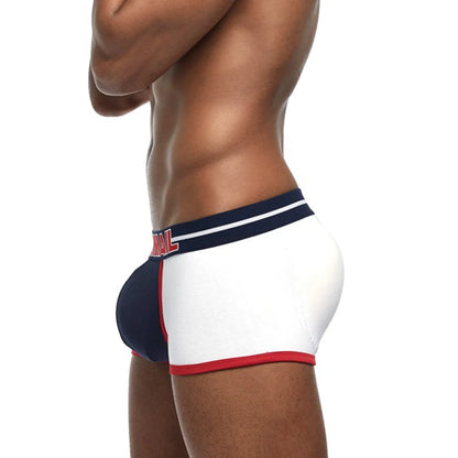 Push-Up Boxer Brief – Removable Sponge Cups | 5 Colours | M–2XL | Cotton