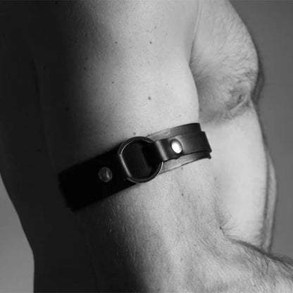 Faux Leather Collar, Wristband & Bracelet