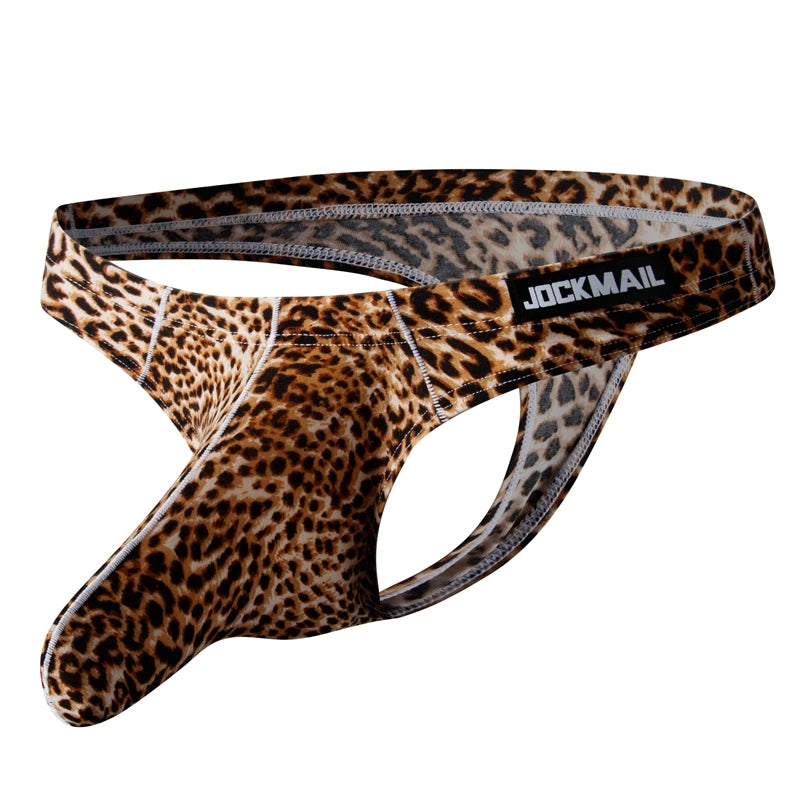 Leopard Print Bikini Brief – Yellow & White | M–XXL | Polyester & Elastane