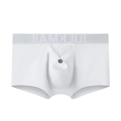Low-Rise Boxer Brief with Inner Ring – Black, Gray & White | M–2XL | Cotton & Lycra