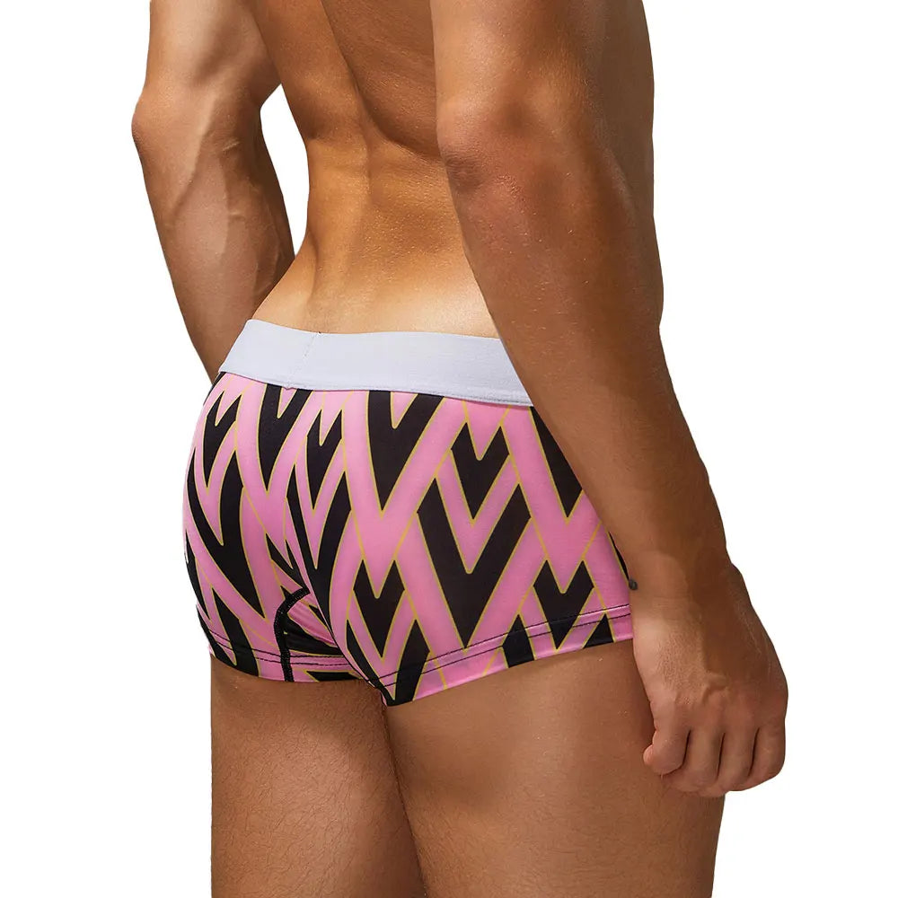 Geometric Boxer Shorts – 4 Colours | M–2XL | Polyester & Elastane