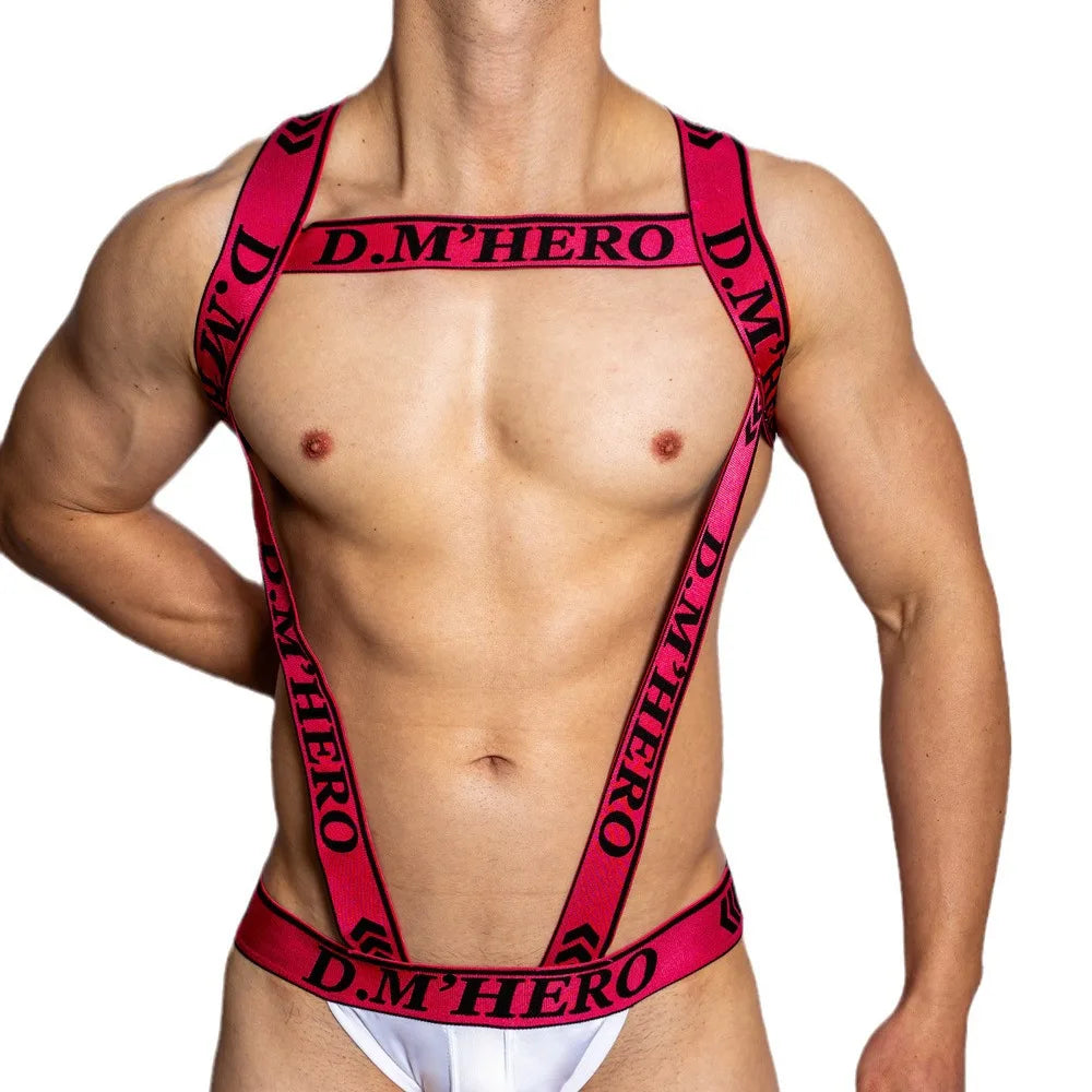 D.M. Hollow G-String & Chest Harness Set | 6 Colours | M–XXL