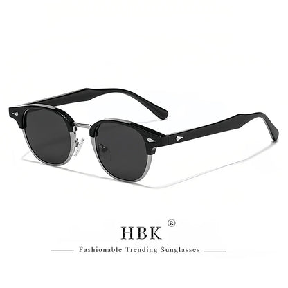 Semi-Frameless Round Sunglasses – 5 Colours | One Size | Metal & Plastic