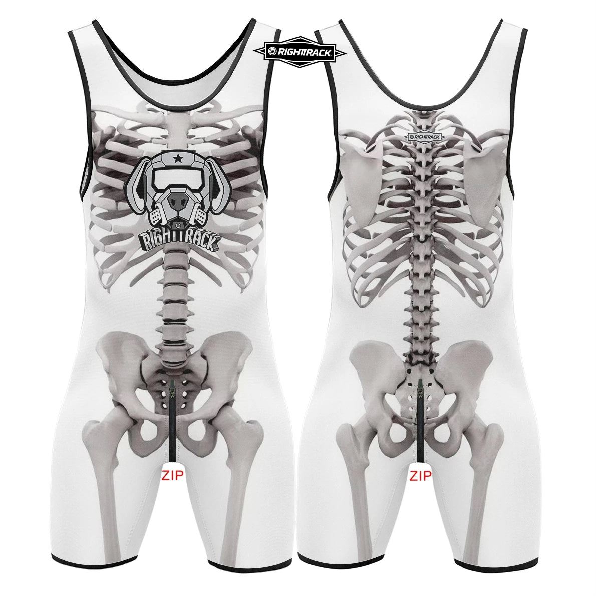 Dogs Play Singlet Bodysuit – 10 Colours | XS–5XL | Polyester