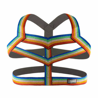 Elastic Body Chest Harness 🌈 Rainbow & Solid Colors