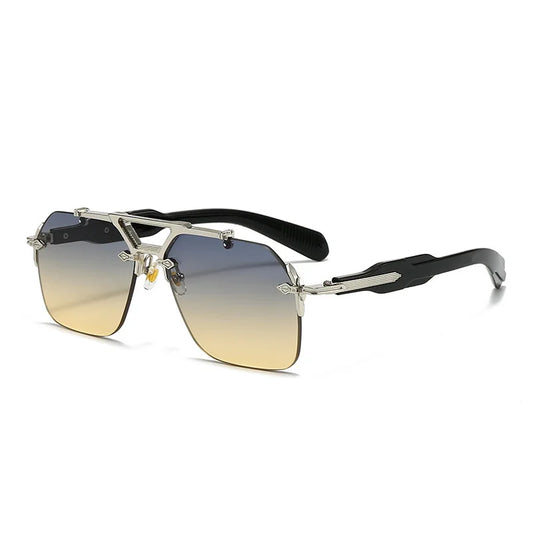 Square Rimless Sunglasses – UV400 | 7 Lens Colours | Alloy Frame