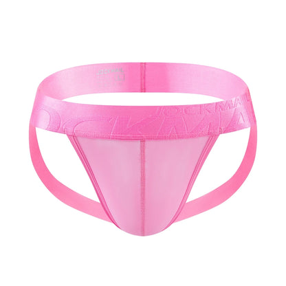 Sheer Mesh Jockstrap – Black, Pink & White | M–2XL | Nylon & Mesh