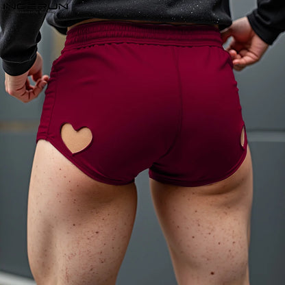 Men's Hollow-Out Heart Shorts – Sexy Oversize Streetwear | S–5XL
