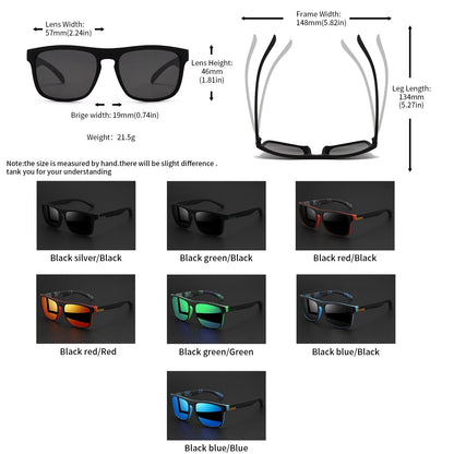 Polarised Square Sports Sunglasses – 7 Styles | UV400 | CE Certified