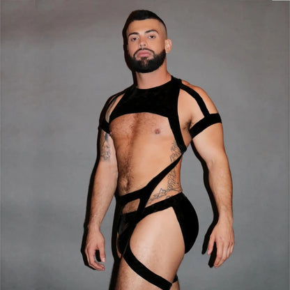 Body Harness – Black & Green | M–XXL | Nylon