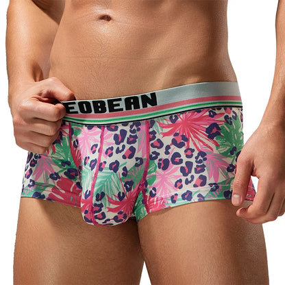 Printed Stretch Boxer Shorts – Cherry Black, Cherry Blue & Flowers | M–2XL | Polyester & Elastane