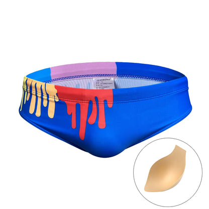 Splash Swimbrief – Black & Blue | M–2XL | Polyamide & Lycra