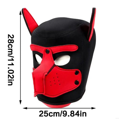 Dog Hood Mask | Full Head | 6 Colours | Cosplay & Fetish