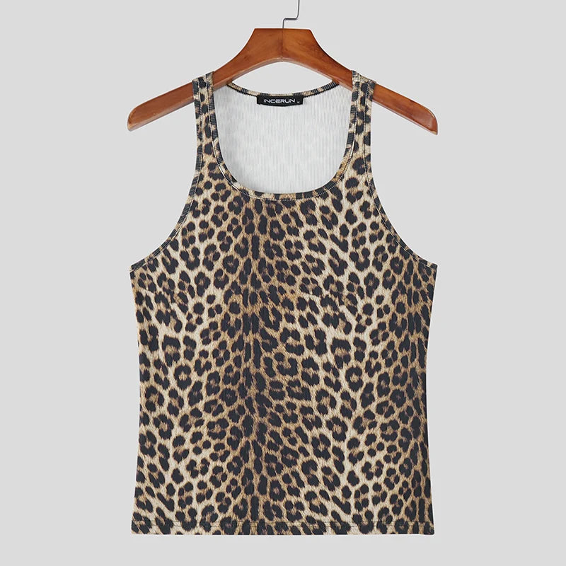 Incerun Luipaardprint Tanktop