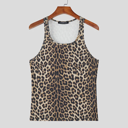 Incerun Luipaardprint Tanktop