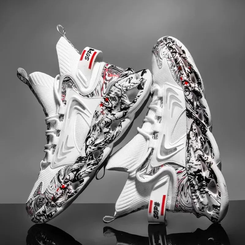 Classic Low-Top Sneakers  | White & Red | EU 39–48