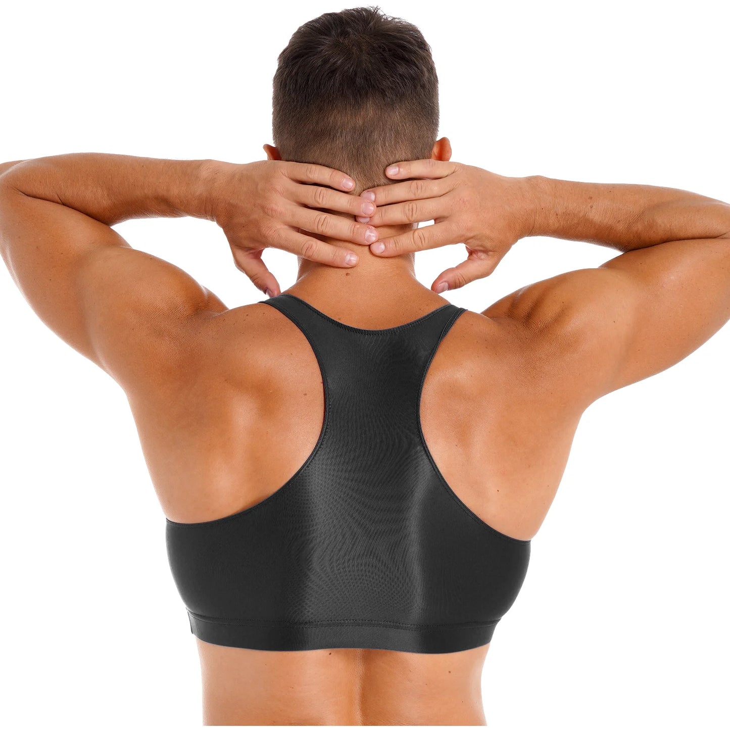 Men's Crop Top | Deep U-Neck Y-Back | 9 Colours | L & XL