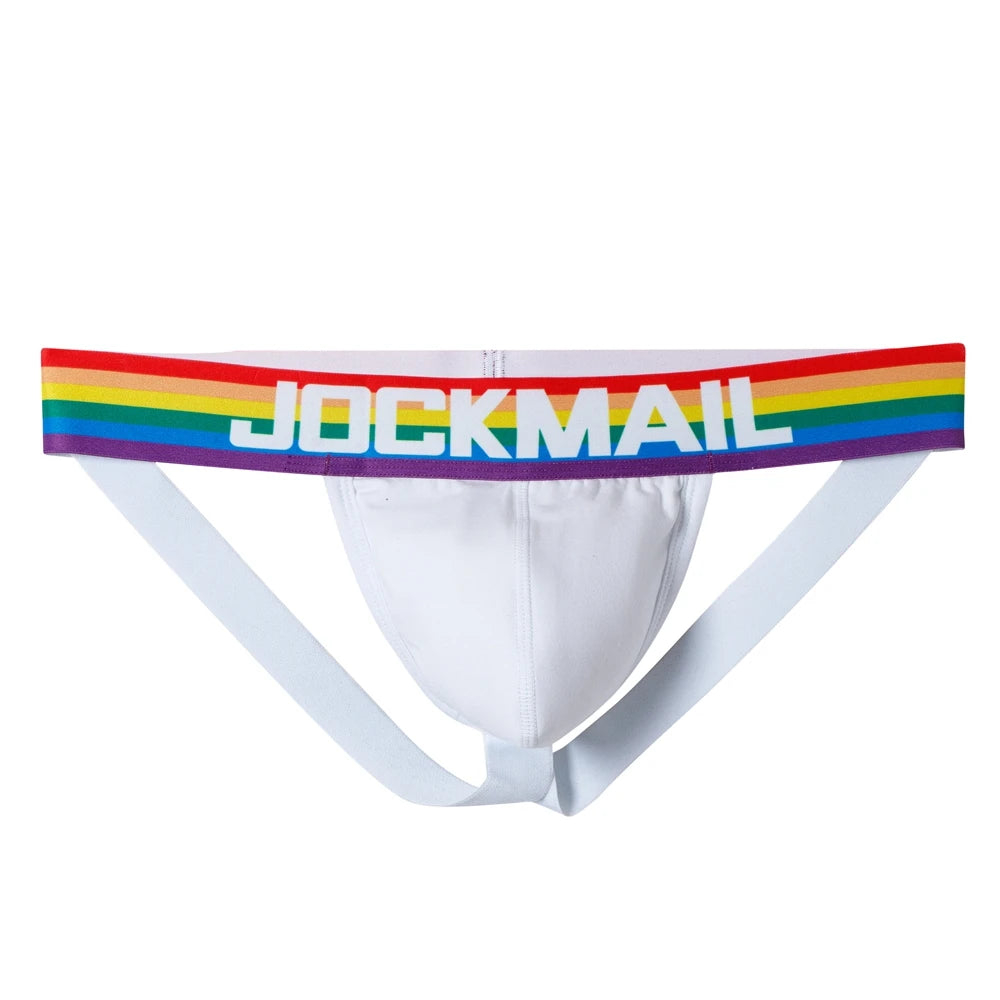 Rainbow Jockstrap Thong 2-Pack – Mixed Colours | M–2XL | Cotton & Elastane