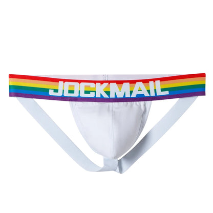 Rainbow Jockstrap Thong 2-Pack – Mixed Colours | M–2XL | Cotton & Elastane