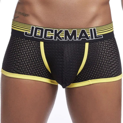 Mesh Boxer Short – Red, Yellow, Blue & Green | M–2XL | Mesh & Lycra