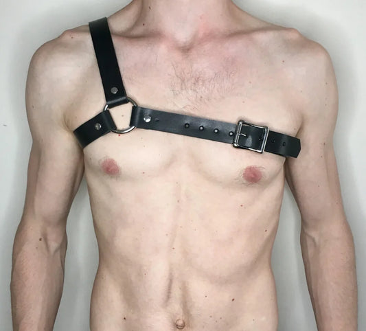 Body Harness Shoulder Diagonal Single – Minimalist Statement Harness | One Size