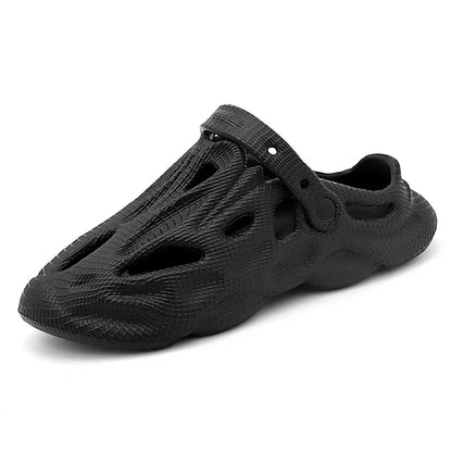 Hollow-Hole EVA Clog Sandals – Black, Khaki, Pink, Grey & White | EU 35–45