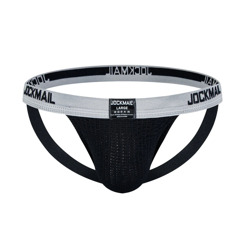Mesh Jockstrap – Black, White & Rainbow | M–2XL | Nylon & Lycra