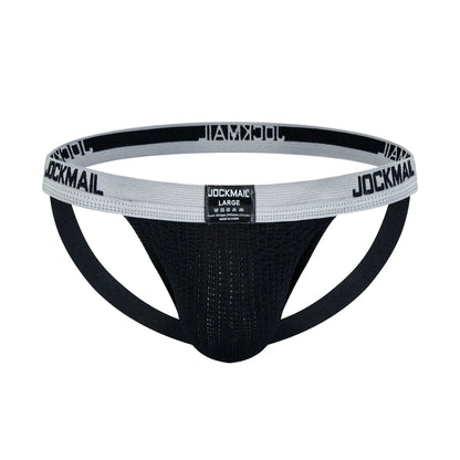 Mesh Jockstrap – Black, White & Rainbow | M–2XL | Nylon & Lycra