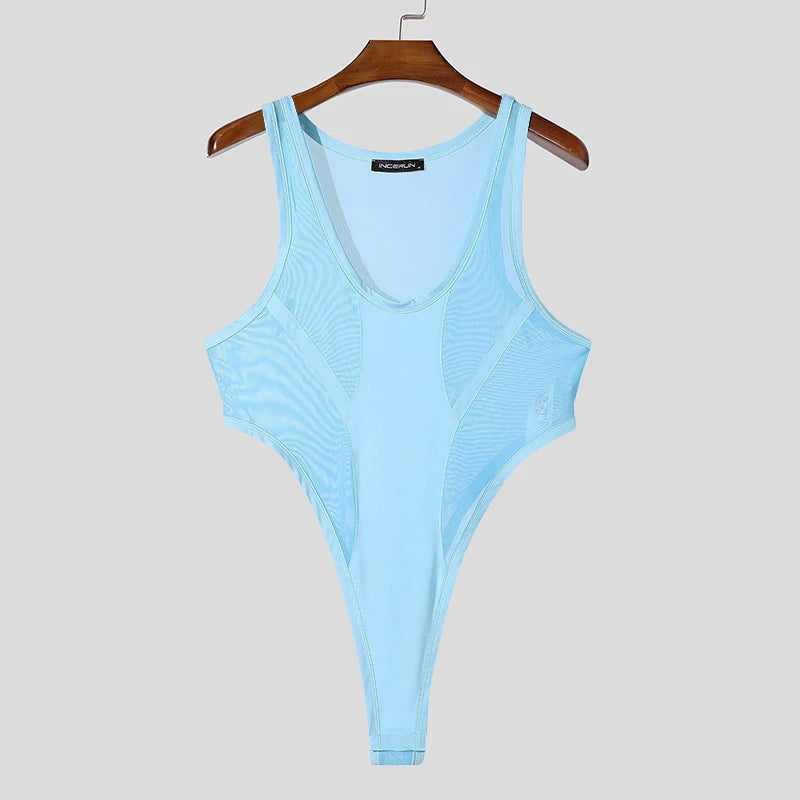Mesh Bodysuit – Sheer See-Through Sleeveless Bodysuit | S–3XL