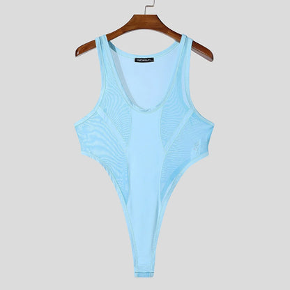 Mesh Bodysuit – Sheer See-Through Sleeveless Bodysuit | S–3XL