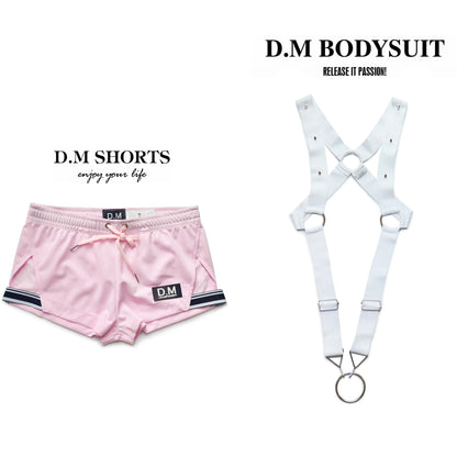 Neon Party Short & Harness Set – 10 Colours | M–2XL | Polyester & Elastane