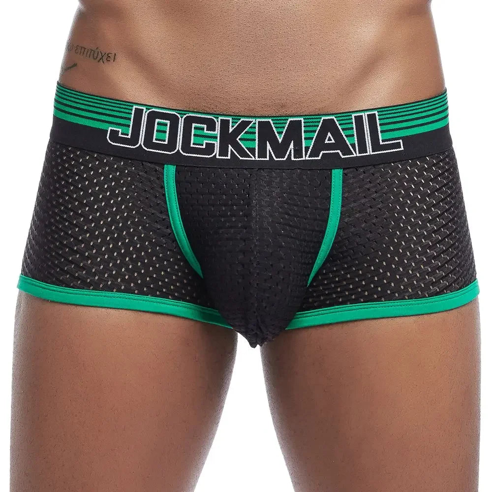 Mesh Boxer Short – Red, Yellow, Blue & Green | M–2XL | Mesh & Lycra