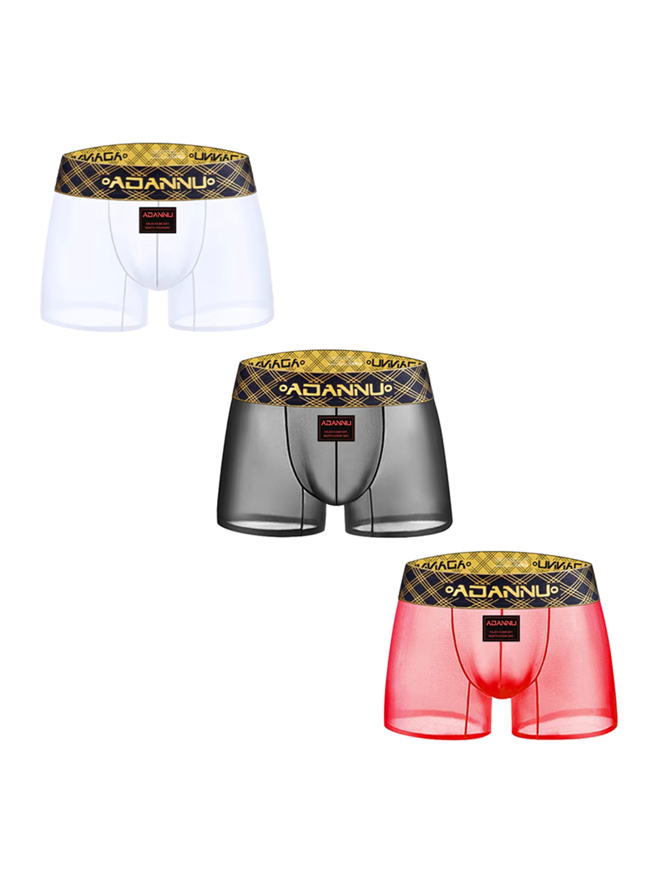 Ultra-Thin Transparent Short – 3 Colours | M–2XL | Nylon & Lycra