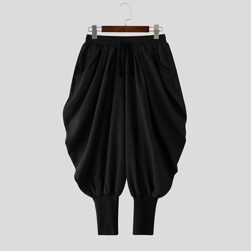 Solid Colour Harem Pants | Drawstring | 3 Colours | S–5XL